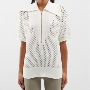 Varley Cream V-Neck Sweater